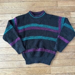 Vintage Apparatus Striped Knit Sweater Size L 5T (Kids)